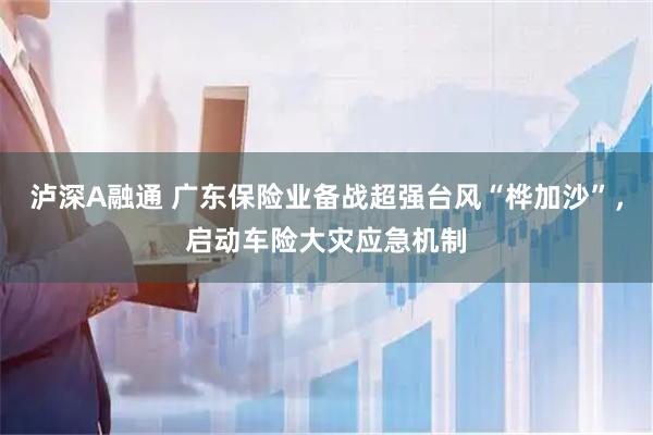 泸深A融通 广东保险业备战超强台风“桦加沙”，启动车险大灾应急机制